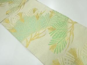 リサイクル　川島織物製　絽笠松模様織出し本袋帯